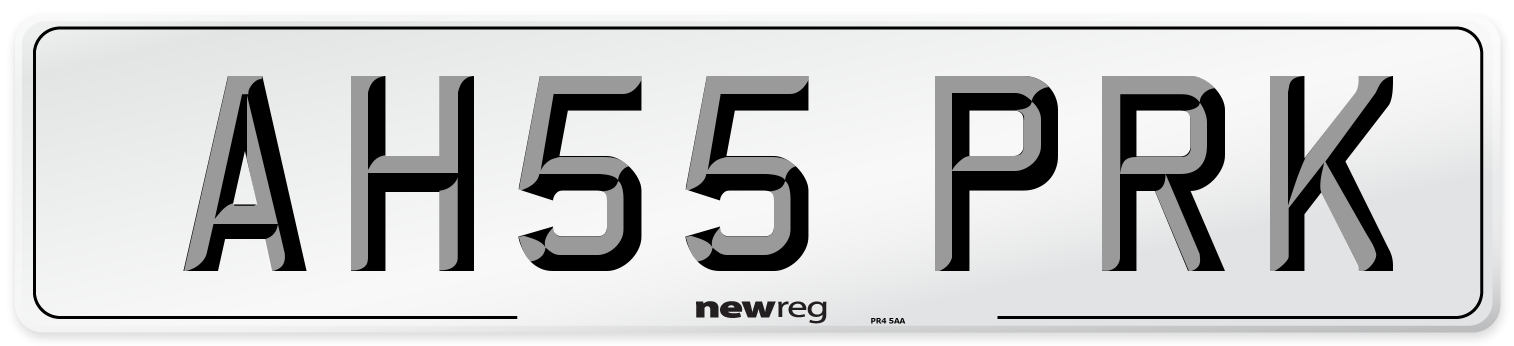 AH55 PRK Number Plate from New Reg